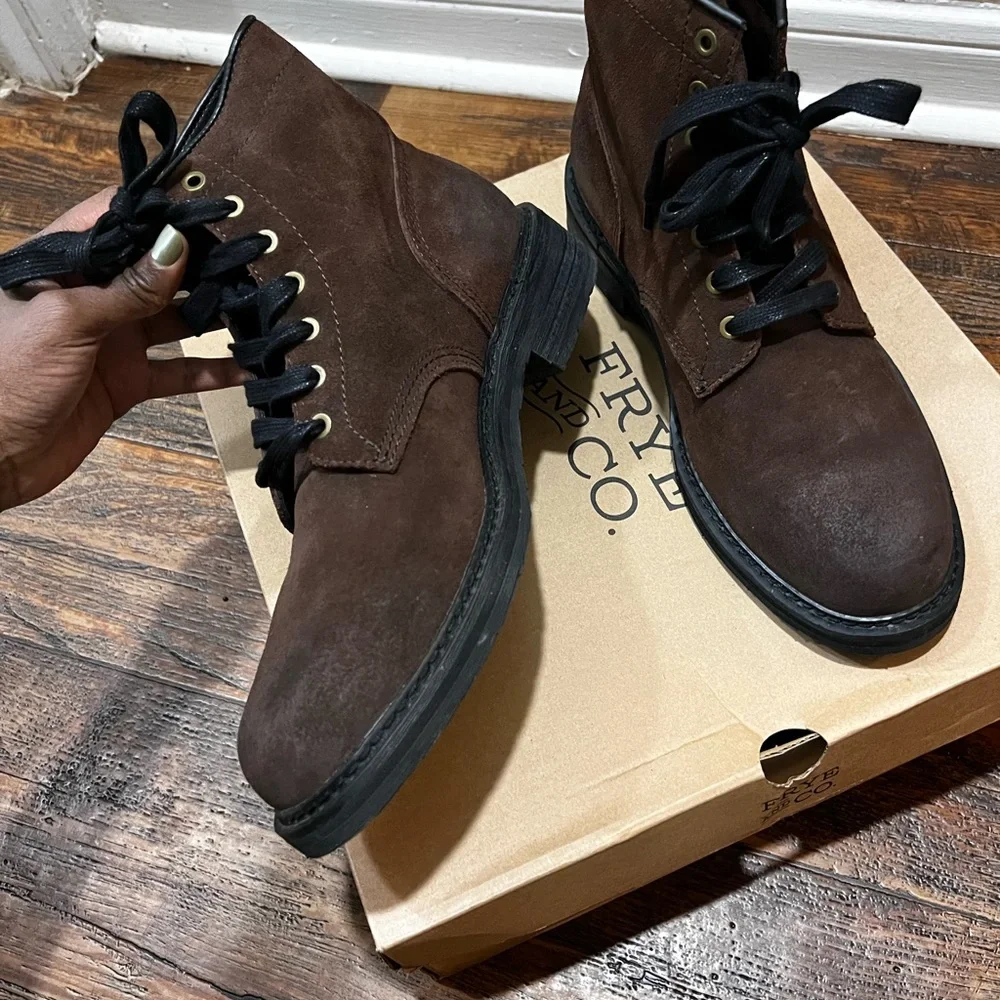 Frye Men's Brown Leather Boots - Picture 4 of 6